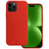 Basey Apple iPhone 15 Pro Max Hoesje Siliconen Hoes Case Cover -Rood