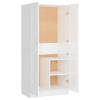 The Living Store Garderobekast - Hoogglans wit - 82.5 x 51.5 x 180 cm