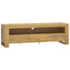 The Living Store TV-meubel Massief Teakhout - Zijkast met schap en 3 lades - Stevig blad - Afmetingen- 110 x 30 x 35 cm