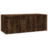 The Living Store TV-kast - Gerookt eiken - 80 x 34 x 30 cm - Duurzaam hout