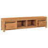 The Living Store Tv-meubel Koloniale Stijl - 135 x 30 x 35 cm - Massief Teakhout