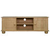 The Living Store Stereokast Hout TV-meubel - 115 x 29 x 40 cm - Massief grenenhout