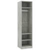 The Living Store Kledingkast Compacte Betongrijs 50x50x200 cm - Stevig en Duurzaam