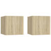 The Living Store TV-meubel Sonoma Eiken - 30.5 x 30 x 30 cm - Wandmontage - Links/Rechts Openend