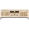 The Living Store Massief Mangohouten TV-meubel - 120 x 30 x 40 cm - Rustieke charme