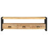 The Living Store TV-meubel Mangohout - 150 x 30 x 45 cm - 3 lades en 1 vak