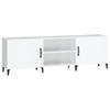 The Living Store Tv-kast - Klassiek - Stereokast - 150x30x50cm - Hoogglans wit