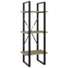 The Living Store Boekenkast Industrieel - 40 x 30 x 105 cm - Sonoma Eiken