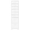 The Living Store Archiefkast 8 lades - 28x41x109 cm - Metaal - Wit