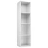 The Living Store Boekenkast Klassiek - 36 x 30 x 143 cm - Hoogglans wit