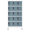 The Living Store Lockerkast naam - Lockerkast - 90 x 40 x 180 cm - Met labelhouders