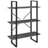 The Living Store Boekenkast - Industrieel - Meubel - 80x30x105 cm - Grijs