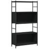 The Living Store Boekenrek Industrieel - 80 x 30 x 145.5 cm - Zwart