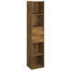 The Living Store Boekenkast Gerookt Eiken - Hout - 36x30x171 cm - Ruime opbergruimte