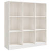 The Living Store Boekenkast Massief Grenenhout - 104 x 33.5 x 110 cm - Wit