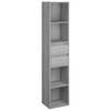 The Living Store Boekenkast - Grijs Sonoma Eiken - 36x30x171cm - 4 vakken en 2 lades