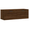 The Living Store Zwevende wandkast - Bruineiken - 100 x 36.5 x 35 cm - Duurzaam hout - Montage vereist