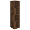 The Living Store Hoekkast Bruineiken 33x33x132cm - Duurzaam hout - Stevige en stabiele structuur