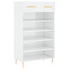 The Living Store Schoenenkast - Product - Opbergruimte - 60x35x105cm - Hoogglans wit