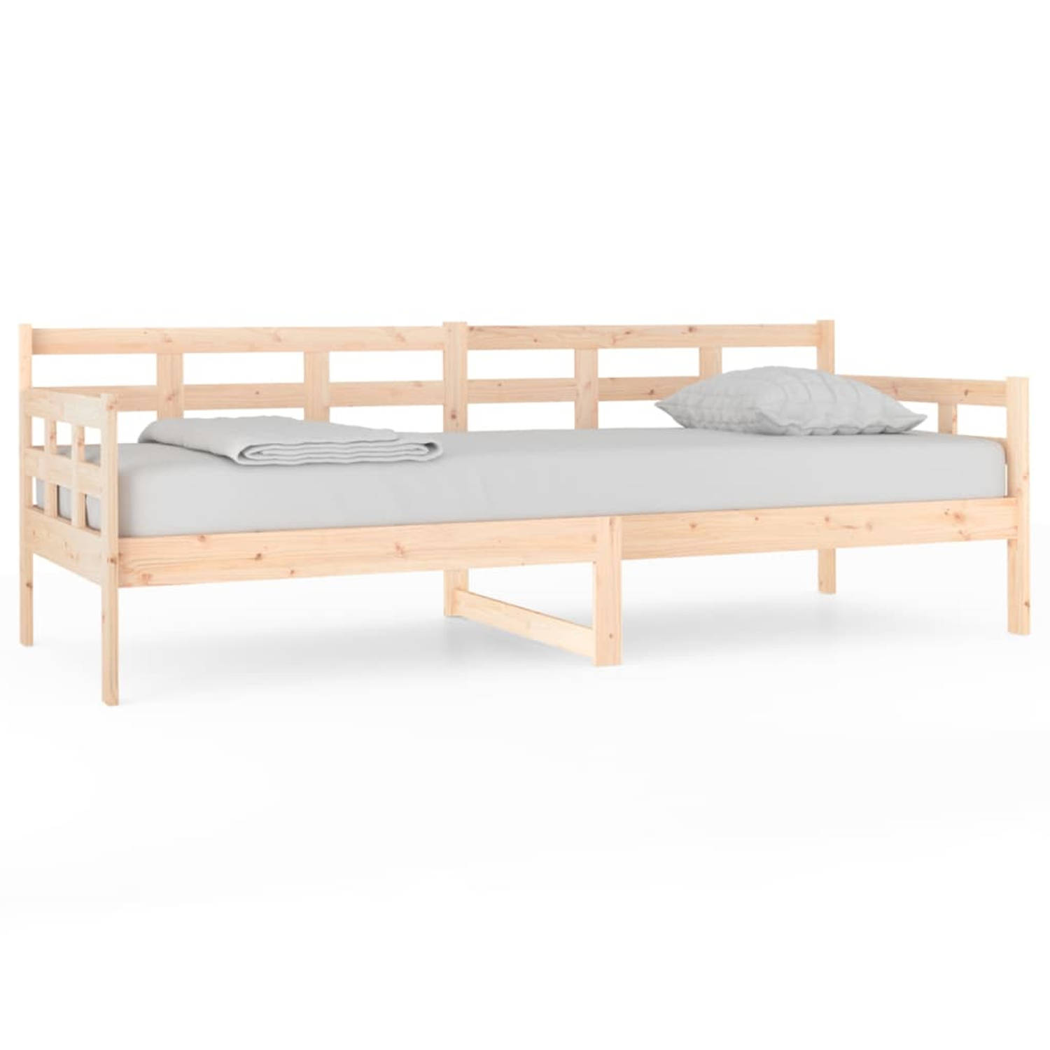 The Living Store Slaapbank massief grenenhout 80x200 cm - Bed