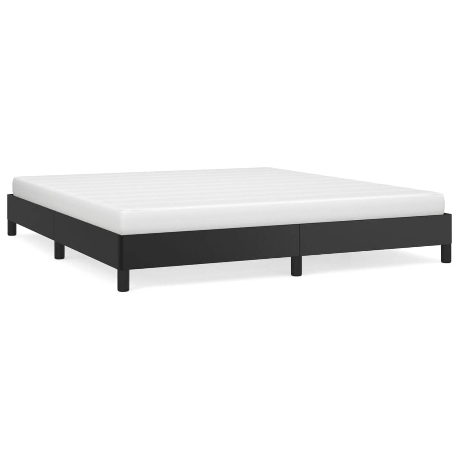 The Living Store Bedframe kunstleer zwart 180x200 cm - Bedframe - Bedframes - Bed - Slaapmeubel - Bedbodem - Ledikant - Tweepersoonsbed - Slaapbed - Bedden - Slaapmeubels - Slaapme