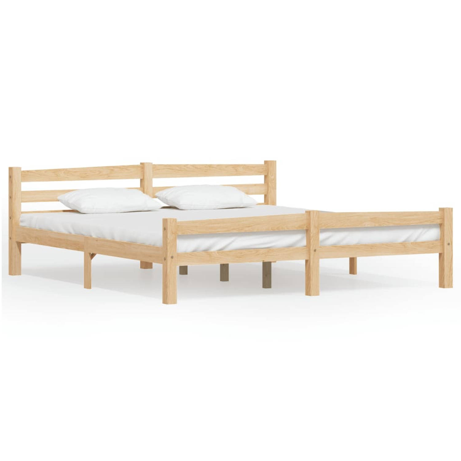 The Living Store Bedframe massief grenenhout 180x200 cm - Bedframe - Bedframe - Bed Frame - Bed Frames - Bed - Bedden - 2-persoonsbed - 2-persoonsbedden - Tweepersoons Bed