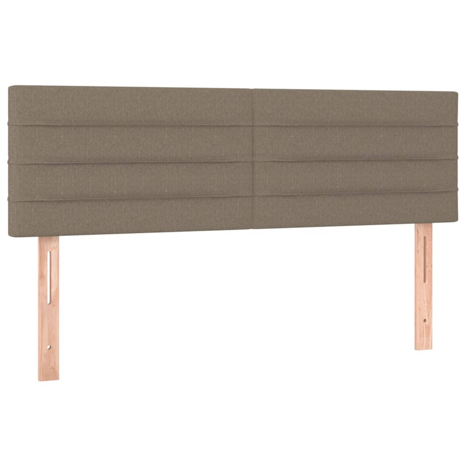 The Living Store Hoofdbord - 144 x 5 x 78/88 cm - Taupe Stof