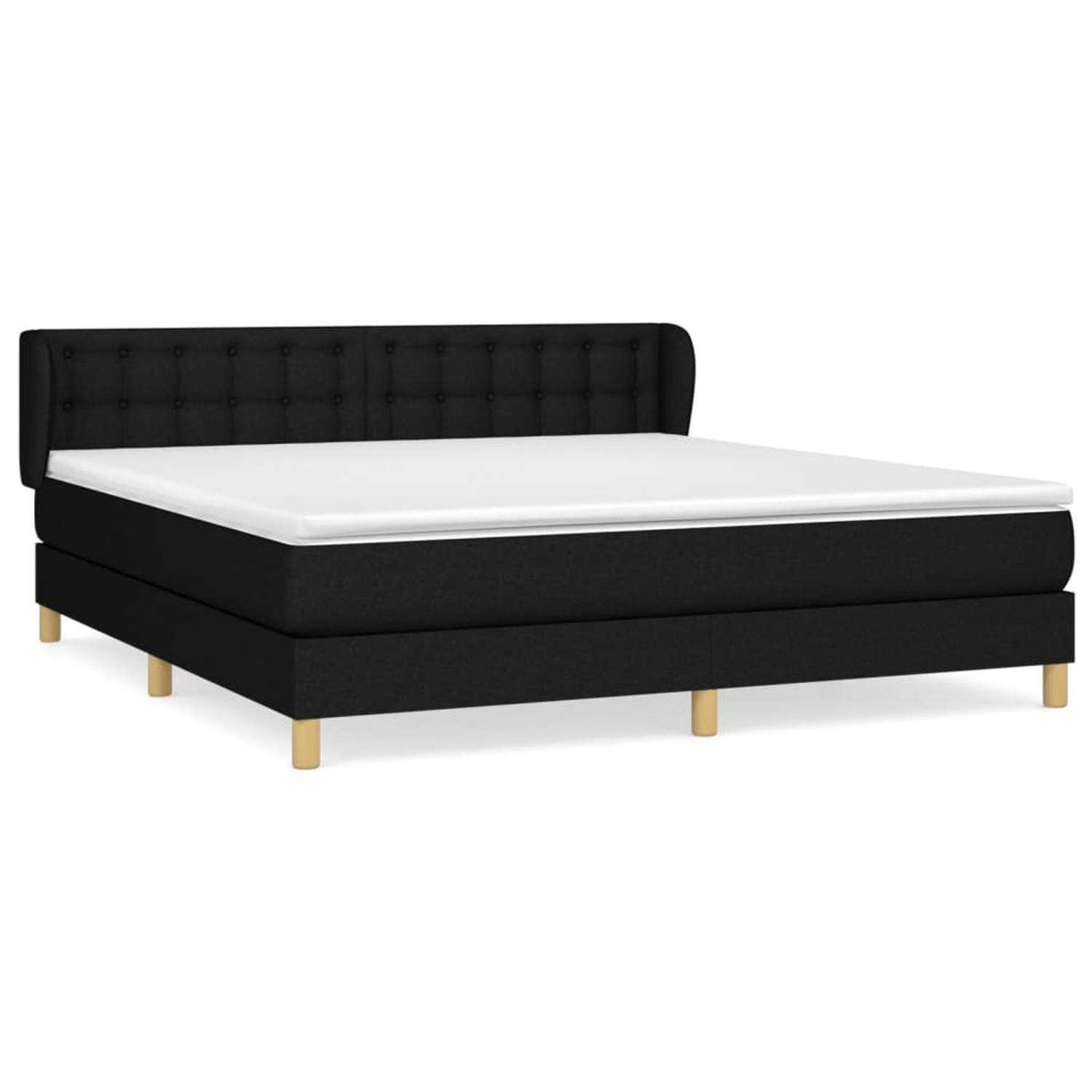 The Living Store Boxspringbed - Pocketvering - Middelharde ondersteuning - 180x200 cm