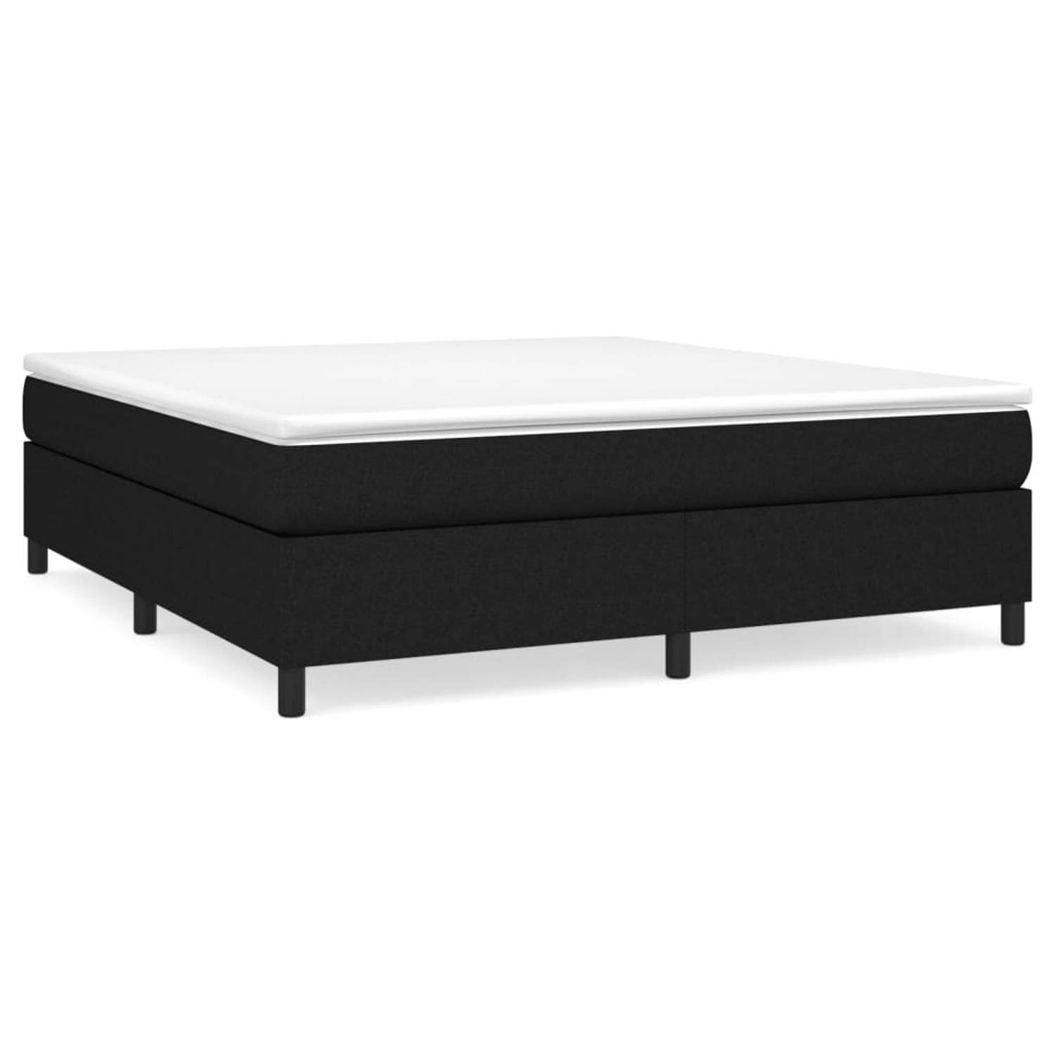 The Living Store Boxspring met matras stof zwart 180x200 cm - Boxspring - Boxsprings - Bed - Slaapmeubel - Boxspringbed - Boxspring Bed - Tweepersoonsbed - Bed Met Matras - Bedfram