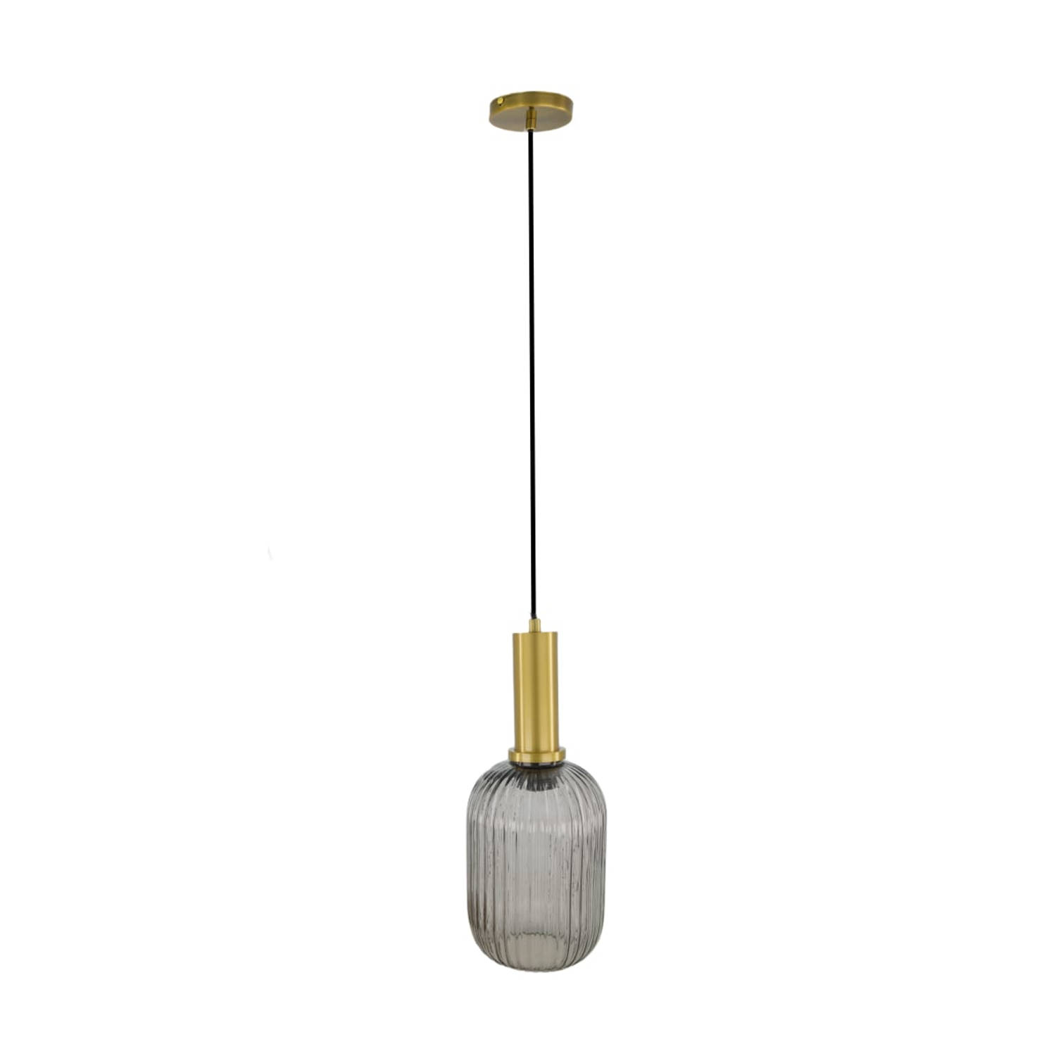 DKNC - Hanglamp glas - 14x14x32cm - Grijs