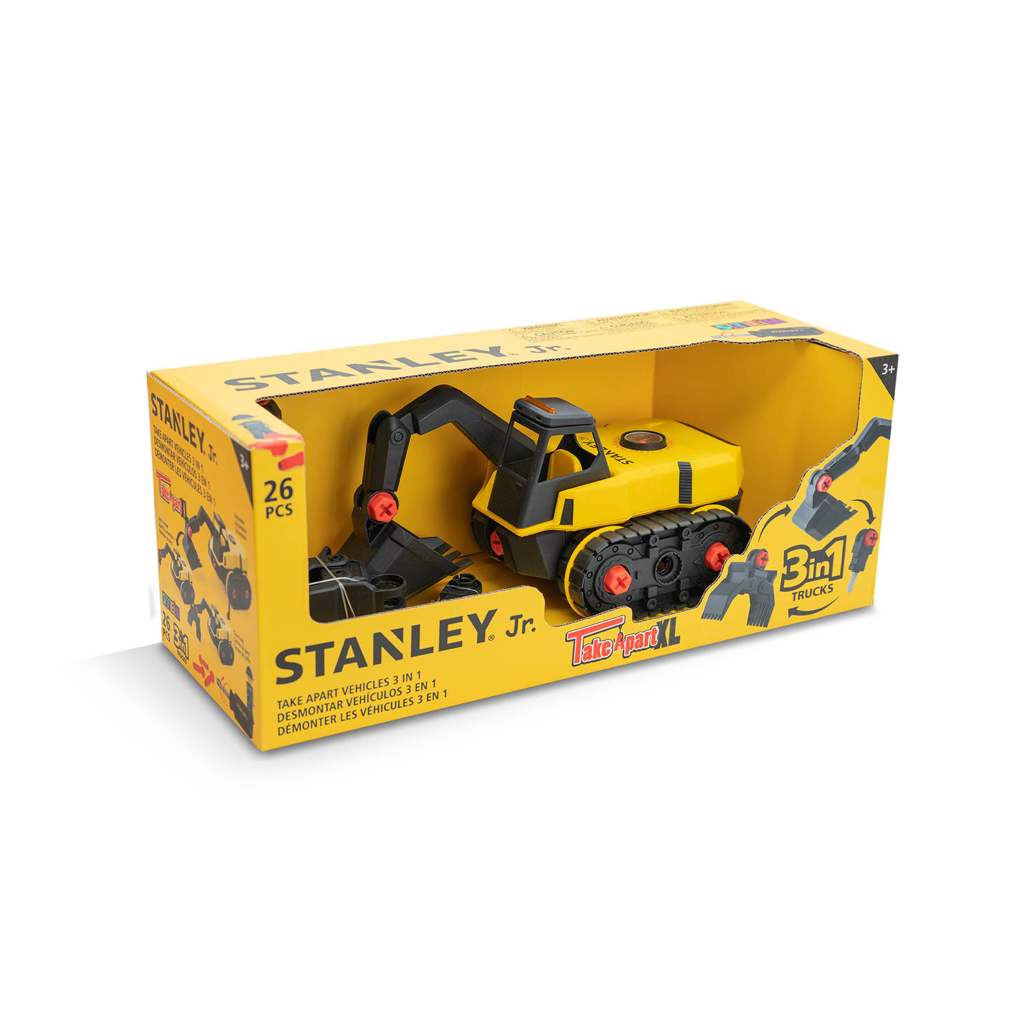Stanley Speelgoed Graafmachine Kinderen vanaf 3 Jaar 26 Onderdelen STEM-Speelgoed Zwart-Geel