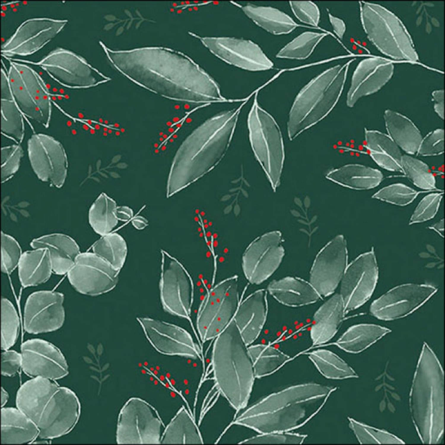 Ambiente - Servetten (20 stuks) - Leaves & Berries Green