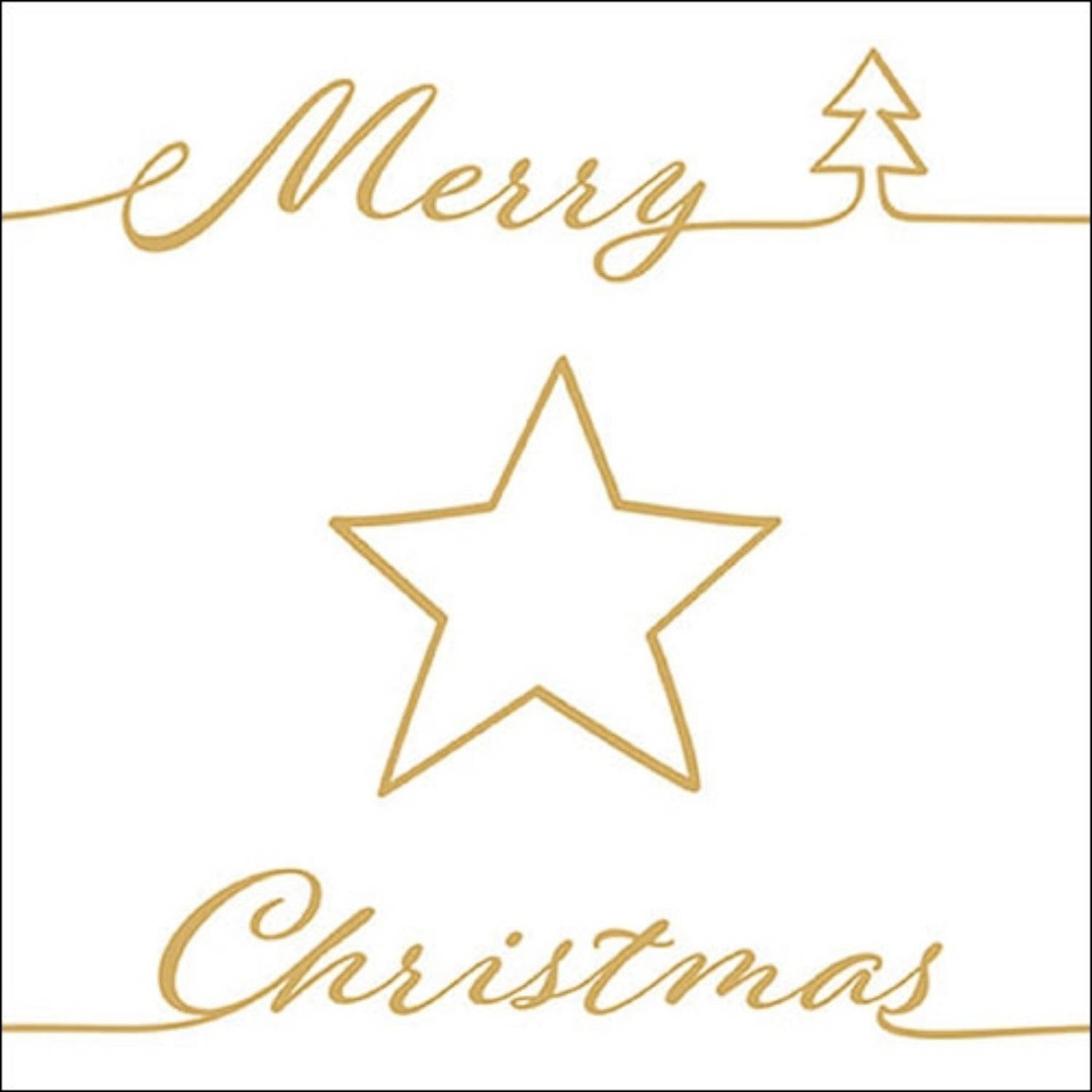 Ambiente - Servetten (20 stuks) - Christmas Star Gold