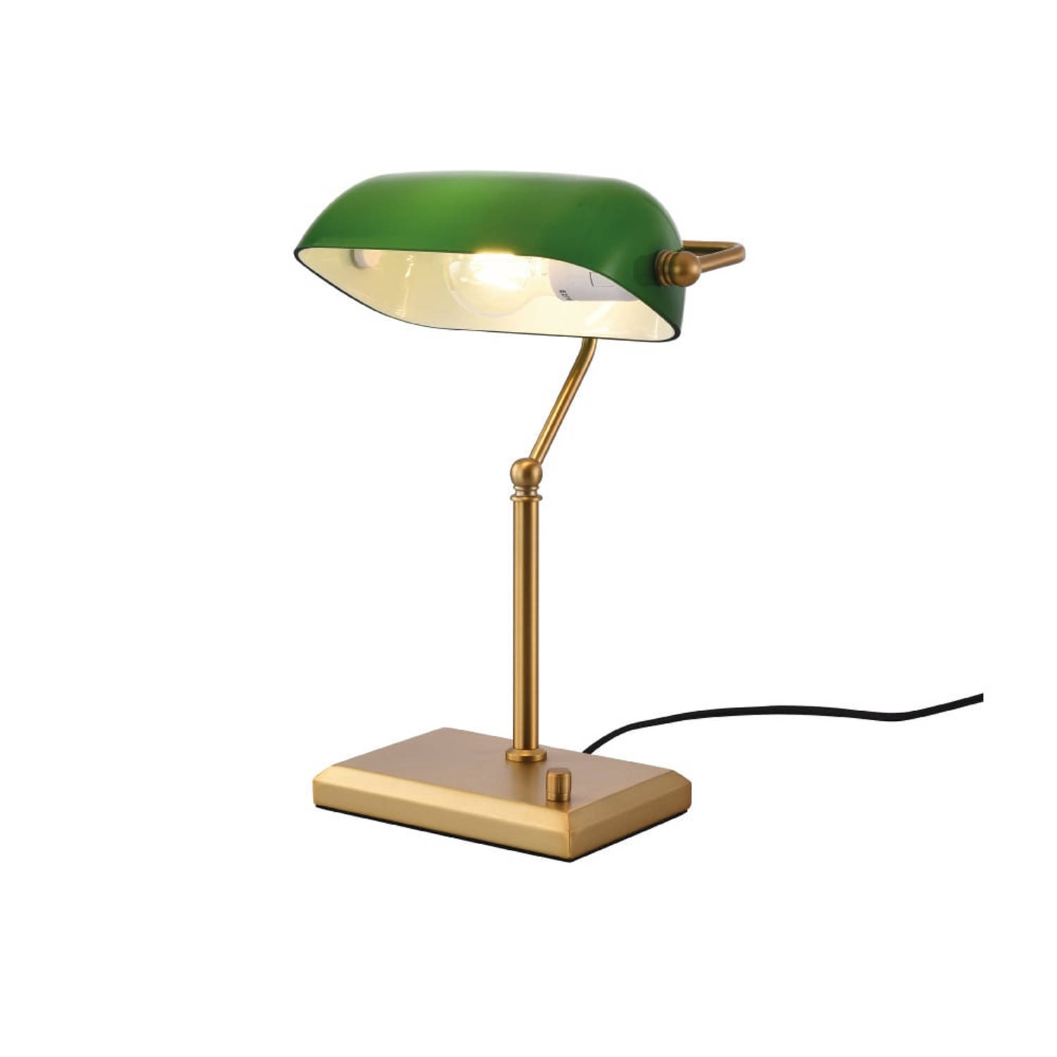 Artdelight Tafellamp Stanford H 37 cm goud groen aanbieding