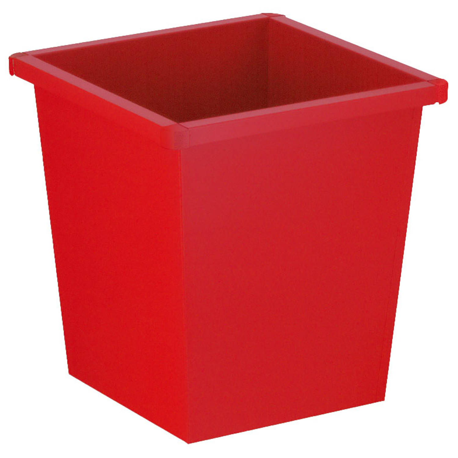 Afvalbak Vierkanttapse 27 liter, Rood