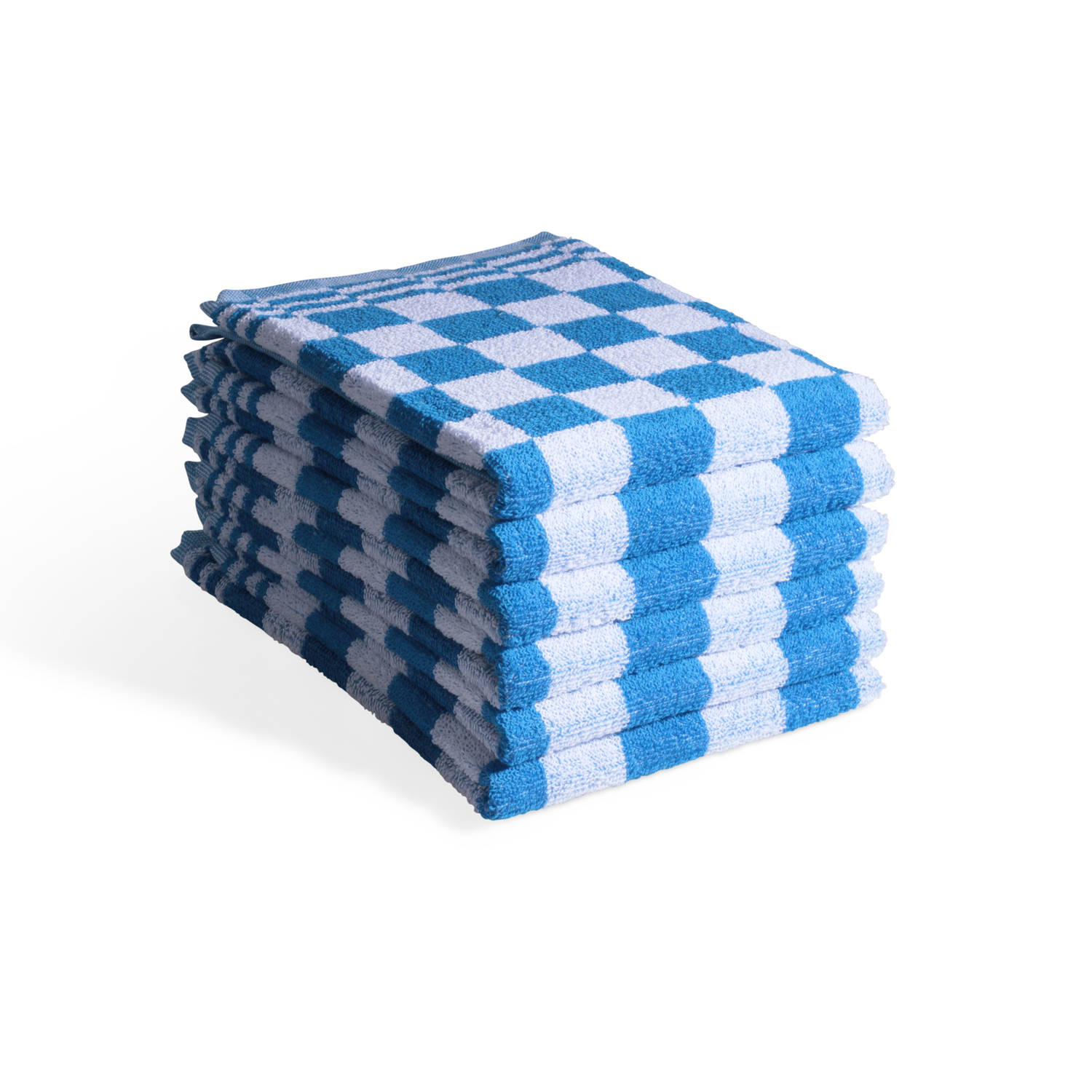 Luxe Keukendoek - Set van 6 - blok - horeca - blauw