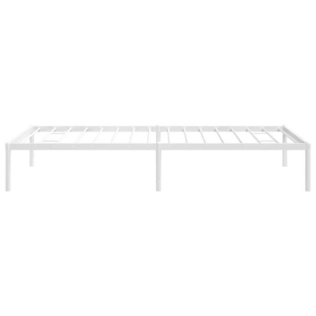 vidaXL Bedframe metaal wit 90x190 cm