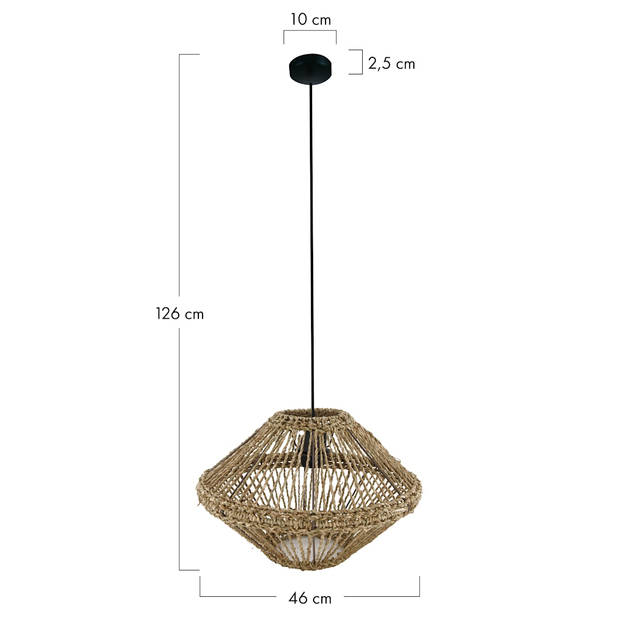 DKNC - Hanglamp Xavier - Papier - 46x46x26cm - Beige