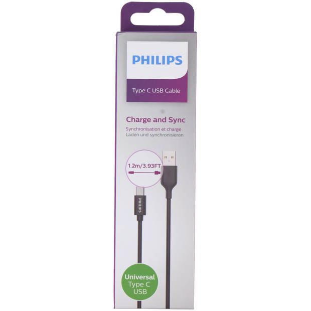 Philips USB-C Oplaadkabel - DLC2103A - Universeel - Type C kabel - Oplader - Data en Audio Overdracht
