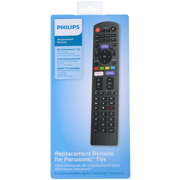 Philips Afstandsbediening - Panasonic TV SRP4040/10 - Universele Panasonic TV Afstandsbediening - Zwart