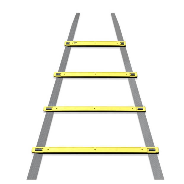 Umbro Loopladder - 4 Meter - Agility Ladder - Voetbal Trainingsmateriaal - Incl. Grondpinnen en Opbergtas - Geel