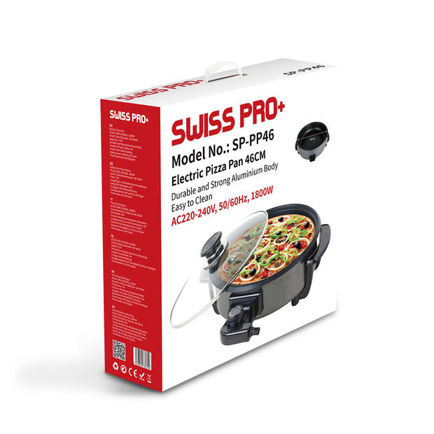 Swiss Pro+ Multifunctionele Elektrische Pizza Pan 46CM