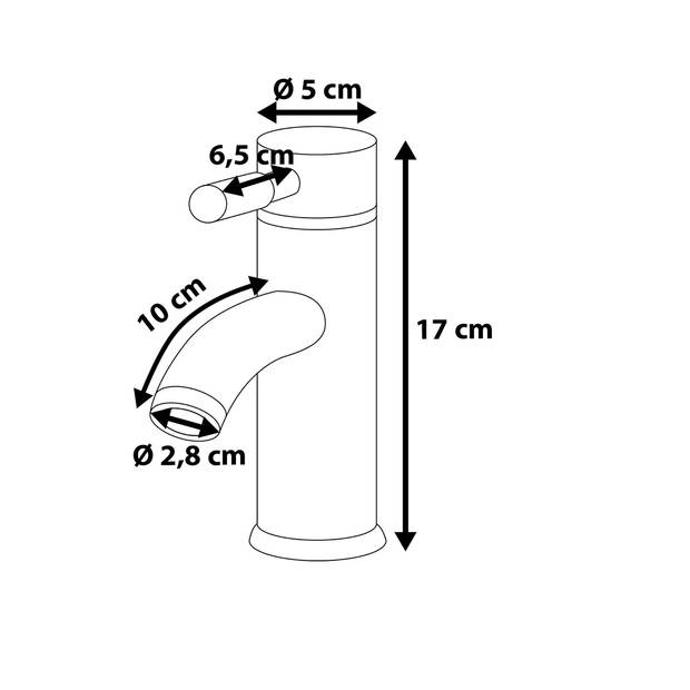 Beliani RUSUMO - Kraan-Zilver-Messing