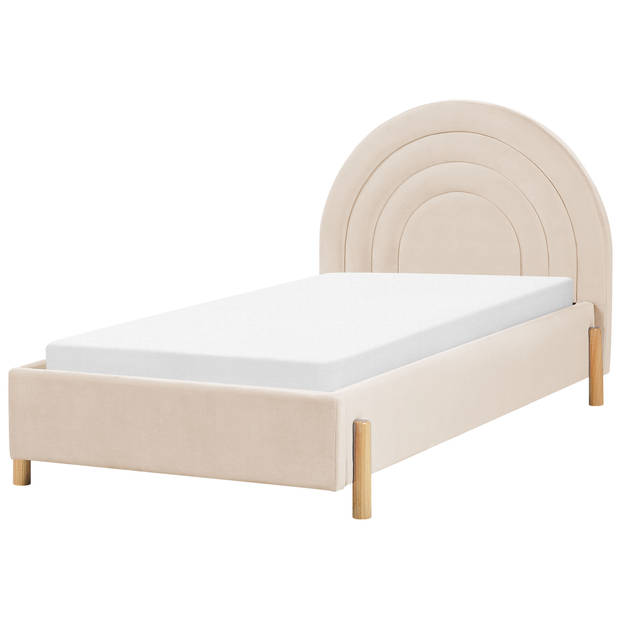 Beliani ANET - Kinderbed-Beige-Fluweel