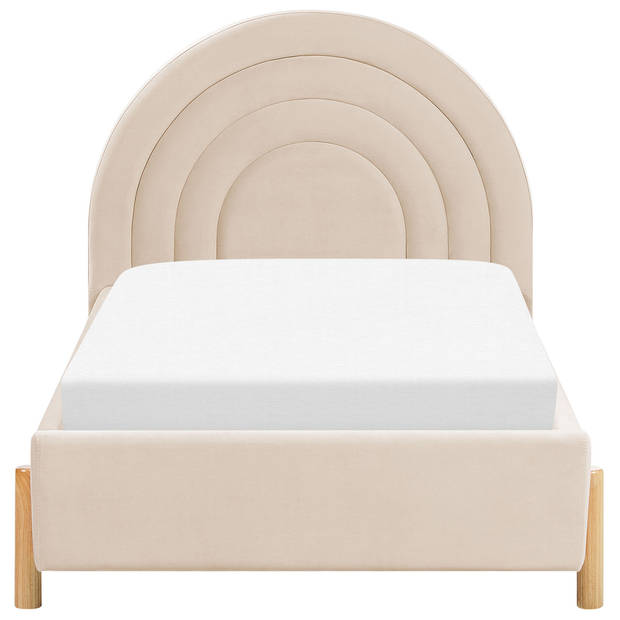 Beliani ANET - Kinderbed-Beige-Fluweel