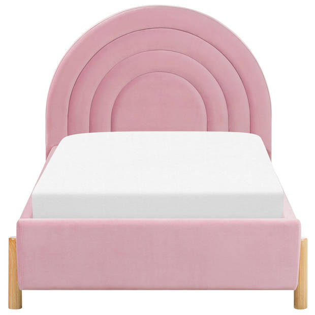 Beliani ANET - Kinderbed-Roze-Fluweel