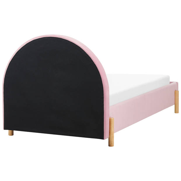 Beliani ANET - Kinderbed-Roze-Fluweel