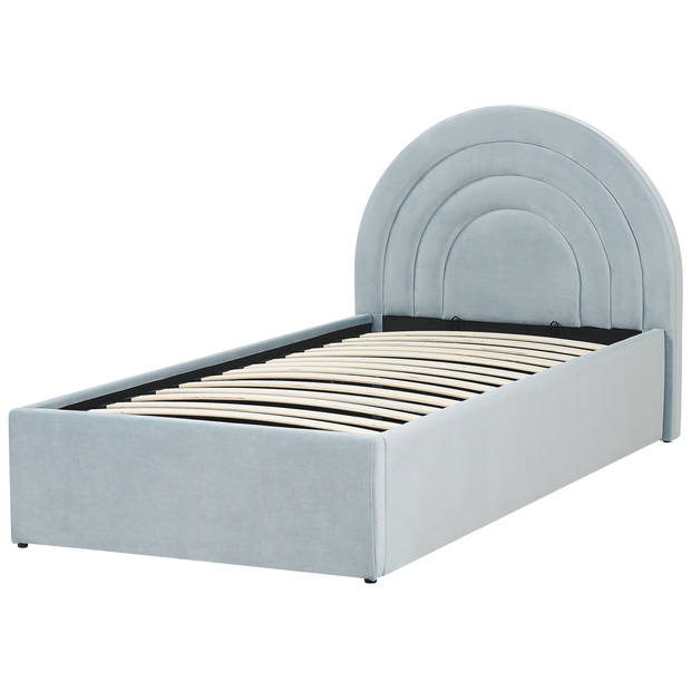 Beliani ANET - Kinderbed-Blauw-Fluweel