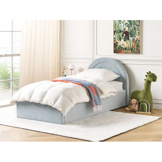 Beliani ANET - Kinderbed-Blauw-Fluweel