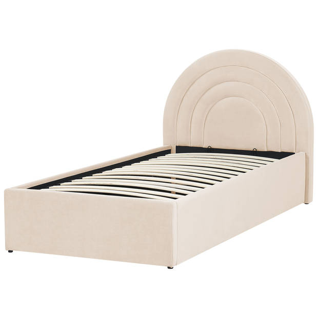 Beliani ANET - Kinderbed-Beige-Fluweel